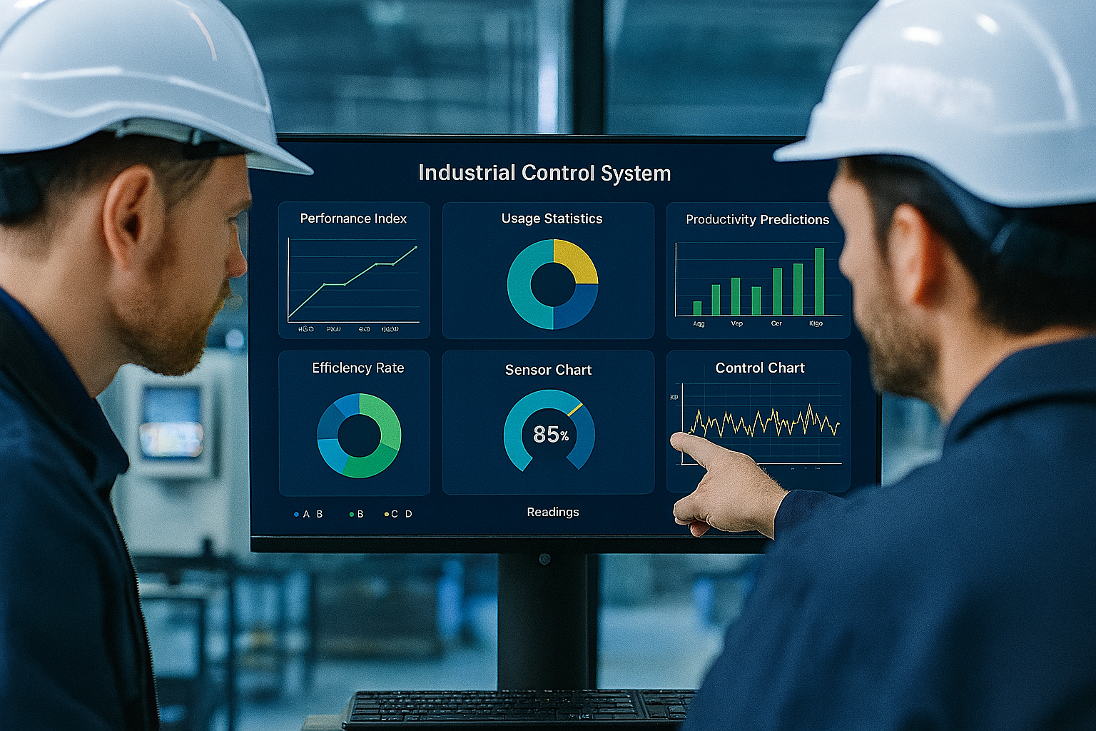 Smart Manufacturing Dashboard on Tablet